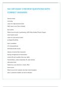 NU 189 EXAM 3 REVIEW QUESTIONS WITH CORRECT ANSWERS