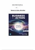 Business in Action &lpar;10th Edition&comma; Courtland L&period; Bovee & John V&period; Thill&rpar; &mdash; Complete Solutions Manual &lpar;Chapters 1&ndash;16&rpar;