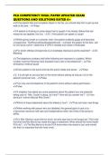 PCA COMPETENCY FINAL PAPER UPDATED EXAM QUESTIONS AND SOLUTIONS RATED A&plus;