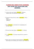 Florida Bail Bond State Licensing Test Guide 2025 &ndash; Complete Questions and Answers