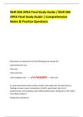 NUR 504 APEA Final Study Guide &sol; NUR 504 APEA Final Study Guide &vert; Comprehensive Notes & Practice Questions