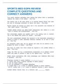 SPORTS MED EOPA REVIEW COMPLETE QUESTIONS AND CORRECT ANSWERS