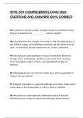 SPCE 609 COMPREHENSIVE EXAM 2026 QUESTIONS AND ANSWERS 100&percnt; CORRECT