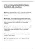 SPCE 689 EXAMINATION TEST PAPER 2026 QUESTIONS AND SOLUTIONS