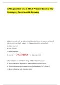 APEA practice test &sol; APEA Practice Exam &vert; Key Concepts&comma; Questions & Answers