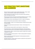 NCP PRACTICE TEST QUESTIONS AND ANSWERS 