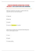 FEDVTE Windows Operating System Security &ndash; 2025 &vert; Complete Questions and Correct Answers