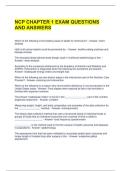 NCP CHAPTER 1 EXAM QUESTIONS AND ANSWERS 