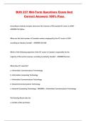 BUS 237 Mid-Term Questions Exam And Correct Answers 100&percnt; Pass 