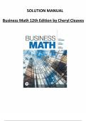 Business Math &lpar;12th Edition&comma; Cheryl Cleaves & Margie Hobbs&rpar; &mdash; Complete Solutions Manual &lpar;Chapters 1&ndash;21&rpar;