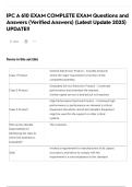 IPC A 610 EXAM COMPLETE EXAM Questions and Answers &lpar;Verified Answers&rpar; &lpar;Latest Update 2025&rpar; UPDATE&excl;&excl;