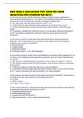 MED SURG II EVALUATION TEST UPDATED EXAM QUESTIONS AND ANSWERS RATED A&plus;