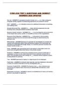 CYBR 4330 TEST 2 QUESTIONS AND CORRECT ANSWERS 2026 UPDATE&excl;&excl;