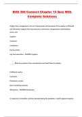 BUS 360 Connect Chapter 15 Quiz With Complete Solutions 