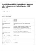 Kine 433 Exam 2 2025 &lpar;Actual Exam&rpar; Questions with verified Answers &lpar;Latest Update 2025&rpar; UPDATE&excl;&excl;