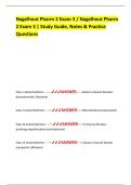 Nagelhout Pharm 2 Exam 3 &sol; Nagelhout Pharm 2 Exam 3 &vert; Study Guide&comma; Notes & Practice Questions
