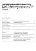 MAR 3023 FSU Exam 1 BRADY Exam &lpar;2025&rpar; UPDATE Verified Questions And Answers &vert; With 100&percnt; Correct Answers graded A&plus; Guaranteed Success&excl;&excl;