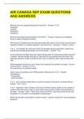 AIR CANADA SEP EXAM QUESTIONS AND ANSWERS 