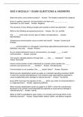 SSD II MODULE 1 EXAM QUESTIONS & ANSWERS