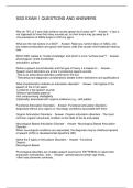 SSD EXAM 1 QUESTIONS AND ANSWERS
