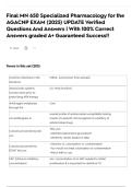 Final MN 650 Specialized Pharmacology for the AGACNP EXAM &lpar;2025&rpar; UPDATE Verified Questions And Answers &vert; With 100&percnt; Correct Answers graded A&plus; Guaranteed Success&excl;&excl;