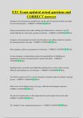 ETC Exam updated actual questions and  CORRECT answers