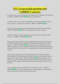 ETC Exam actual questions and  CORRECT answers