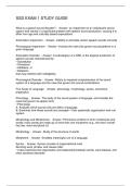 SSD EXAM 1 STUDY GUIDE