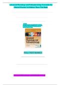 Test Bank Advanced Physiology And Pathophysiology&colon; Essentials For Clinical Practice&comma; 2nd Edition Nancy C&period; Tkacs&comma;Linda L&period; Herrmann All Chapters 1-17 With Questions And Answers Complete A&plus; Guide