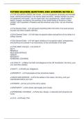 FUTURE SOLDIERS QUESTIONS AND ANSWERS RATED A&plus;