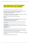 AIR CANADA SEP FLIGHT ATTENDANT EXAM QUESTIONS AND ANSWERS 