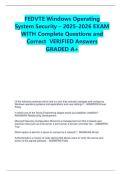 FEDVTE Windows Operating System Security &ndash; 2025-2026 EXAM WITH Complete Questions and Correct  VERIFIED Answers GRADED A&plus;FEDVTE Windows Operating System Se