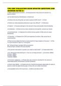 TIPS CERT EVALUATION EXAM UPDATED QUESTIONS AND ANSWERS RATED A+