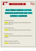 JEAN INMAN DOMAIN II ACTUAL 2025&sol;2026 QUESTIONS AND 100&percnt; CORRECT ANSWERS