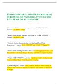 LEAD INSPECTOR &sol; ASSESSOR COURSE EXAM QUESTIONS AND ANSWERS LATEST 2025-2026 UPDATE &vert;GRADE A&plus; GUARANTEE