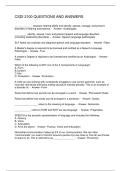 CSDI 2100 QUESTIONS AND ANSWERS