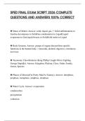 SPED FINAL EXAM SCRIPT 2026 COMPLETE QUESTIONS AND ANSWERS 100&percnt; CORRECT