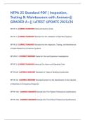 NFPA 25 Standard PDF &vert; Inspection&comma;  Testing & Maintenance with Answers&vert;&vert;  GRADED A&plus;&vert;&vert; LATEST UPDATE 2025&sol;26