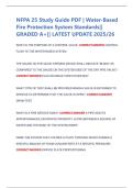 NFPA 25 Study Guide PDF &vert; Water-Based  Fire Protection System Standards&vert;&vert;  GRADED A&plus;&vert;&vert; LATEST UPDATE 2025&sol;26