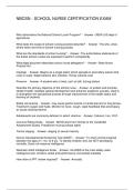 NBCSN - SCHOOL NURSE CERTIFICATION EXAM