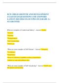 DCF CHILD GROWTH AND DEVELOPMENT CGAD EXAM QUESTIONS AND ANSWERS LATEST 2025-2026 EXAM UPDATE &vert;GRADE A&plus; GUARANTEE