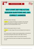 NAVY START DEP PQS ACTUAL 2025&sol;2026 QUESTIONS AND 100&percnt; CORRECT ANSWERS