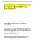 Evolve HESI practice Exam &sol; HESI Practice Exam &lpar;Evolve&rpar; &vert; Edition &vert; Verified Q&A &plus; Study Guide & Explanations