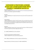 CATEGORY 8 PESTICIDE LICENSE STUDY SET EXAM QUESTIONS WITH CORRECT ANSWERS RATED A&plus;&period;pdf