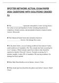 SPOTTER NETWORK ACTUAL EXAM PAPER 2026 QUESTIONS WITH SOLUTIONS GRADED A&plus;