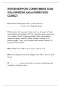 SPOTTER NETWORK COMPREHENSIVE EXAM 2026 QUESTIONS AND ANSWERS 100&percnt; CORRECT