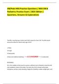 OB&sol;Peds HESI Practice Questions &sol; HESI OB & Pediatrics Practice Exam &vert; 2025 Edition &vert; Questions&comma; Answers & Explanations