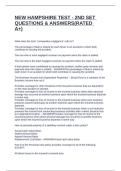 NEW HAMPSHIRE TEST - 2ND SET QUESTIONS & ANSWERS&lpar;RATED A&plus;&rpar;