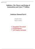 Solution Manual For Ballistics&colon; Theory and Design of Guns and Ammunition&comma; Third Edition 3rd Edition by Donald E&period; Carlucci&vert;&vert;ISBN&colon;9781032909455