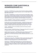 WORKERS COMP QUESTIONS &vert;& ANSWERS&lpar;GRADED A&plus;&rpar;